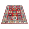 Kazak Rug Handmade Red Medallion 4x7 ft
