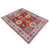 Kazak Rug Handmade Red Medallion 4x7 ft