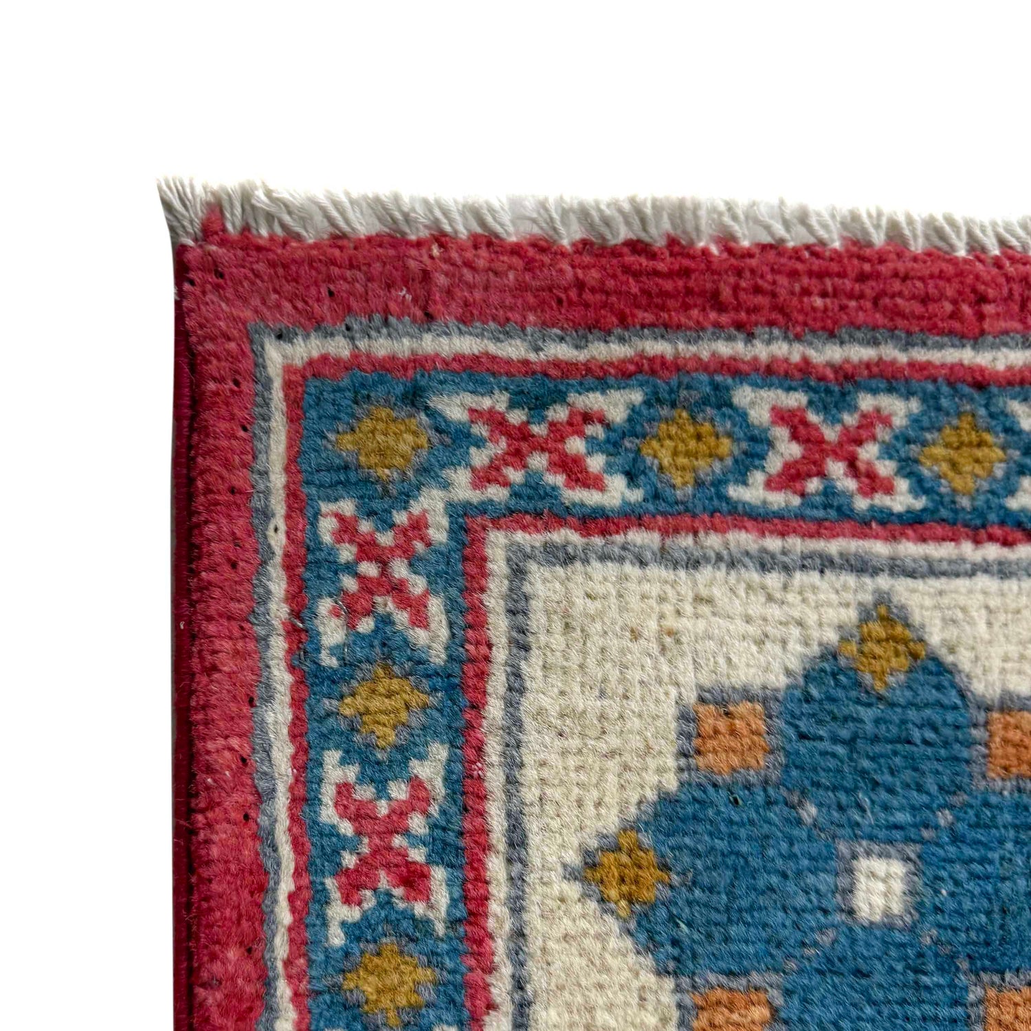 Kazak Rug Handmade Red Medallion 4x7 ft