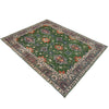 Kazak Rug Handmade Green Medallion 4x7 ft