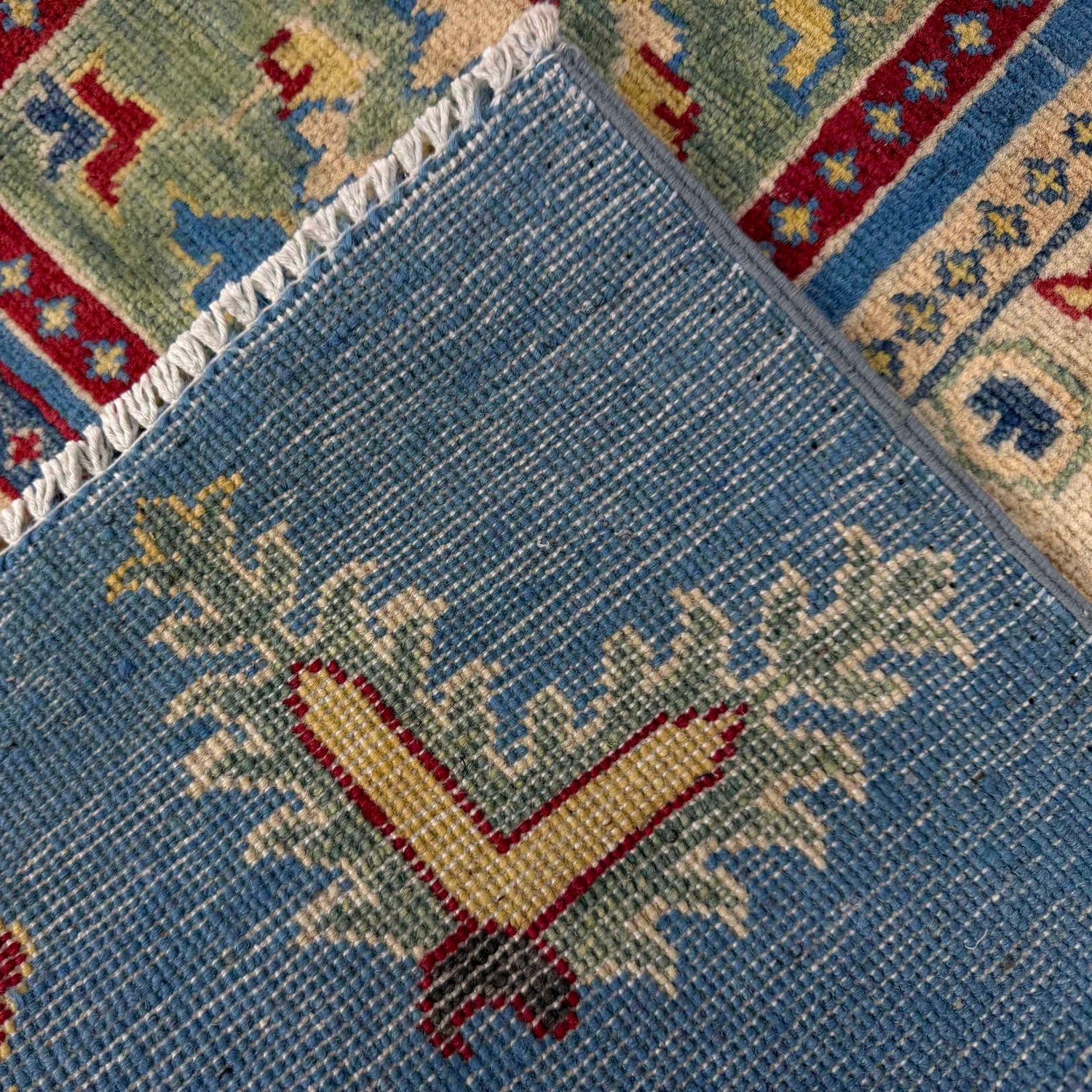 Bakhtiar Area Rug Handmade Blue Floral 4x7 ft