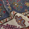 Kazak Rug Handmade Blue Medallion 4x7 ft