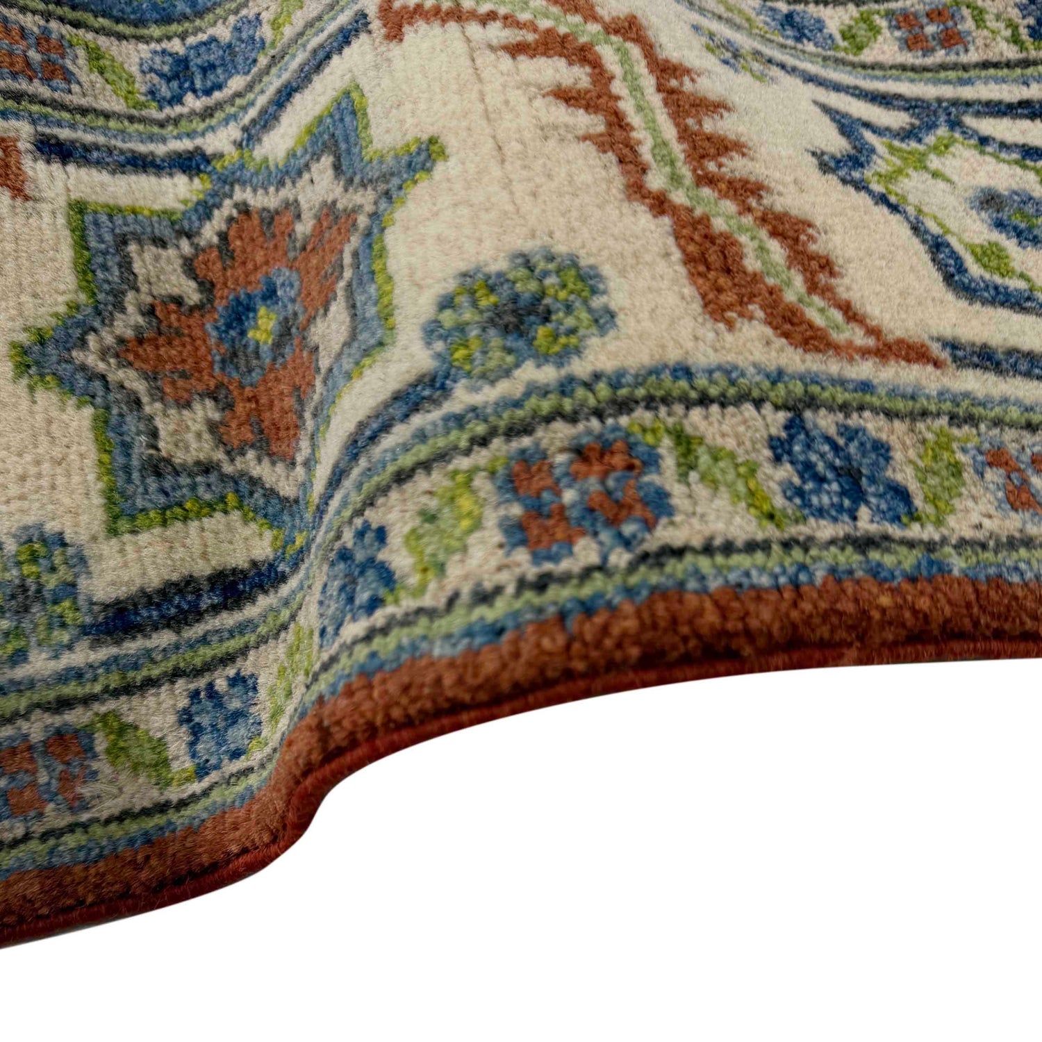 Heriz Area Rug Handmade Multi Medallion 4x7 ft