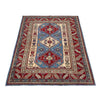 Kazak Rug Handmade Blue Medallion 4x7 ft