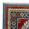 Kazak Rug Handmade Blue Medallion 4x7 ft