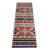 Khurjeen Area Rug Runner Handmade Multi Curvilinear 6'
