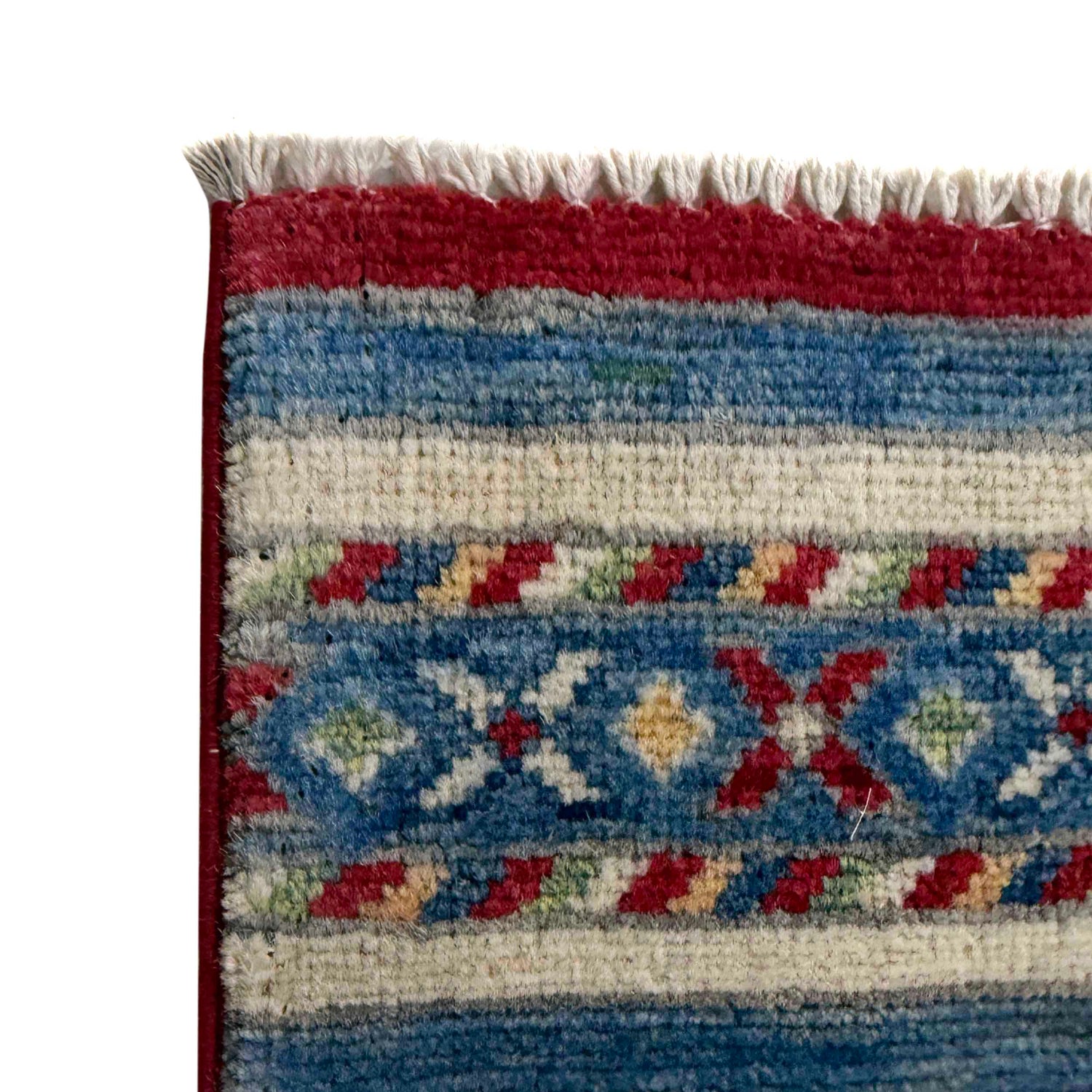 Khurjeen Area Rug Runner Handmade Multi Curvilinear 6'
