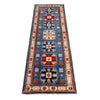 Kazak Rug Handmade Blue Medallion 6' Runner