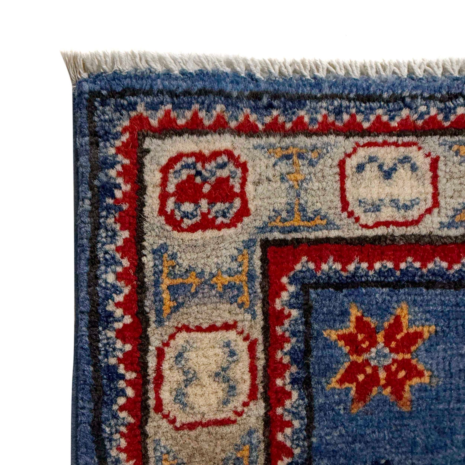 Kazak Rug Handmade Blue Medallion 6' Runner