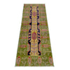 Kazak Rug Handmade Green Medallion 6' Runner