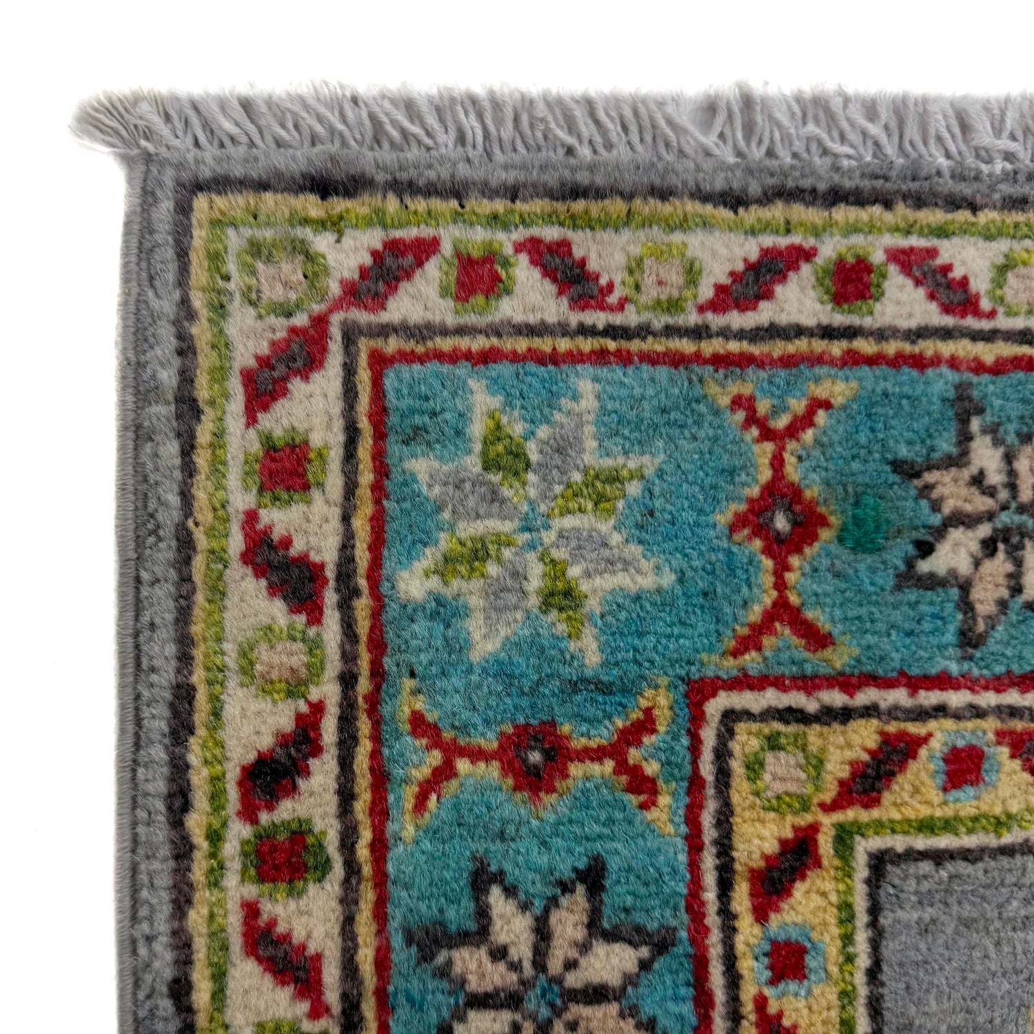 Kazak Rug Handmade Gray Medallion 5' Runner