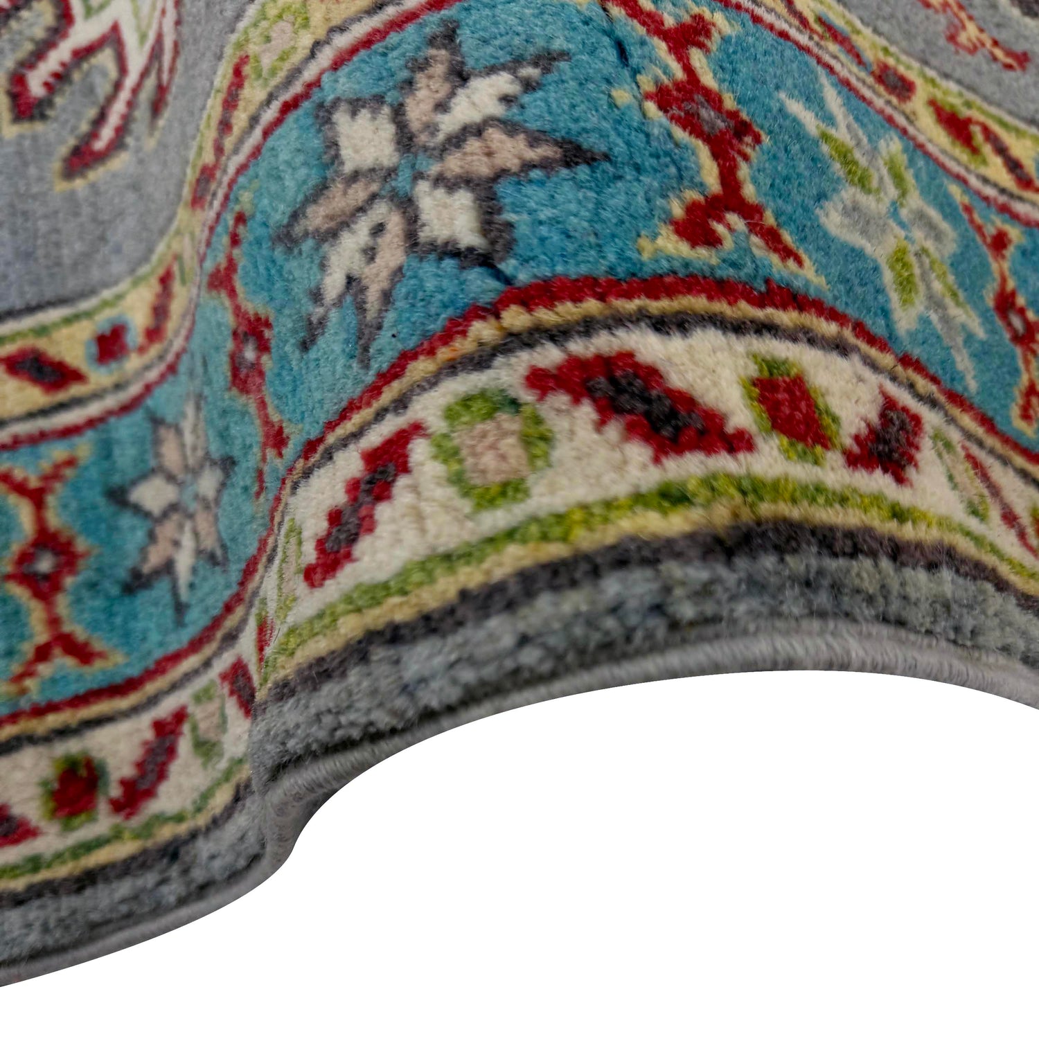 Kazak Rug Handmade Gray Medallion 5' Runner