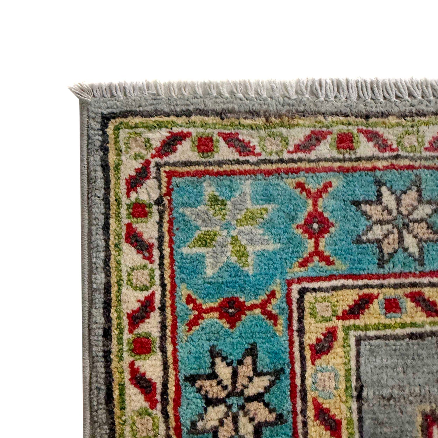 Kazak Rug Handmade Gray Medallion 5' Runner