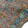 Kazak Rug Handmade Gray Medallion 5' Runner