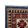 Kazak Rug Handmade Blue Medallion 4x7 ft
