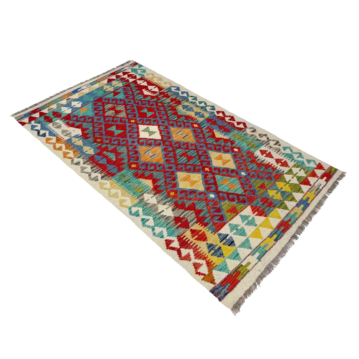 Handmade Multi Kilim Geometric 4x6 ft