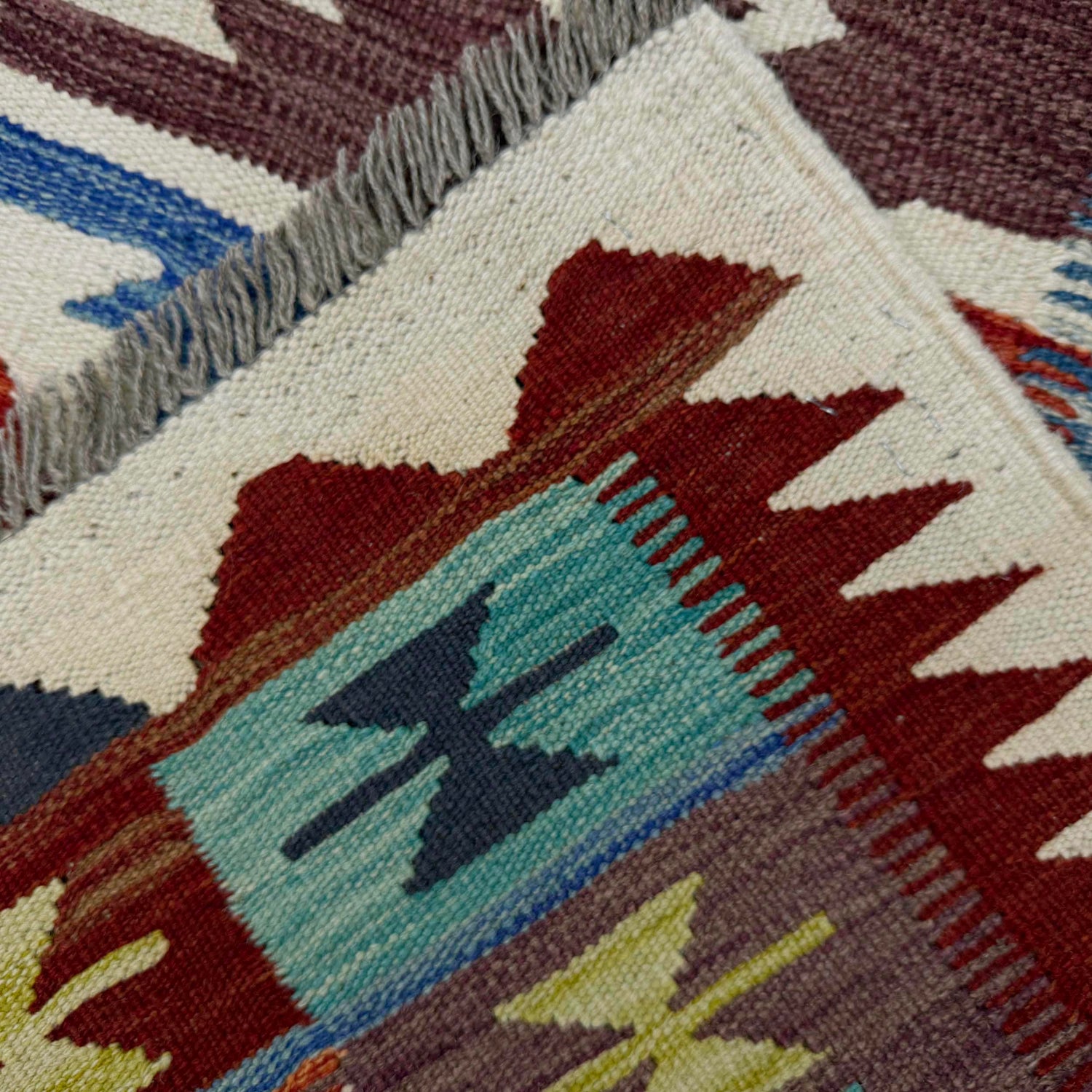 Handmade Multi Kilim Geometric 6x9 ft