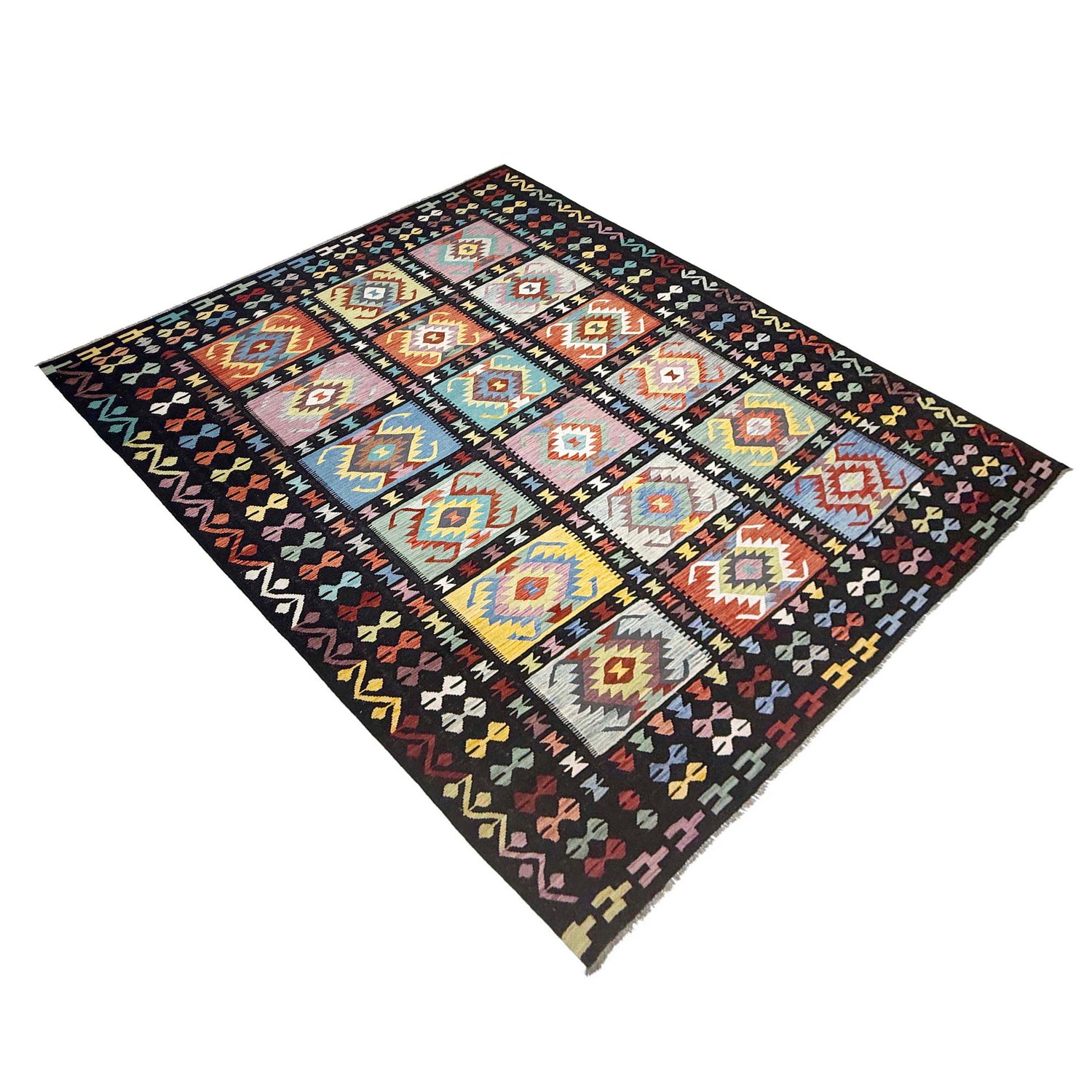 Handmade Multi Kilim Geometric 10x13 ft