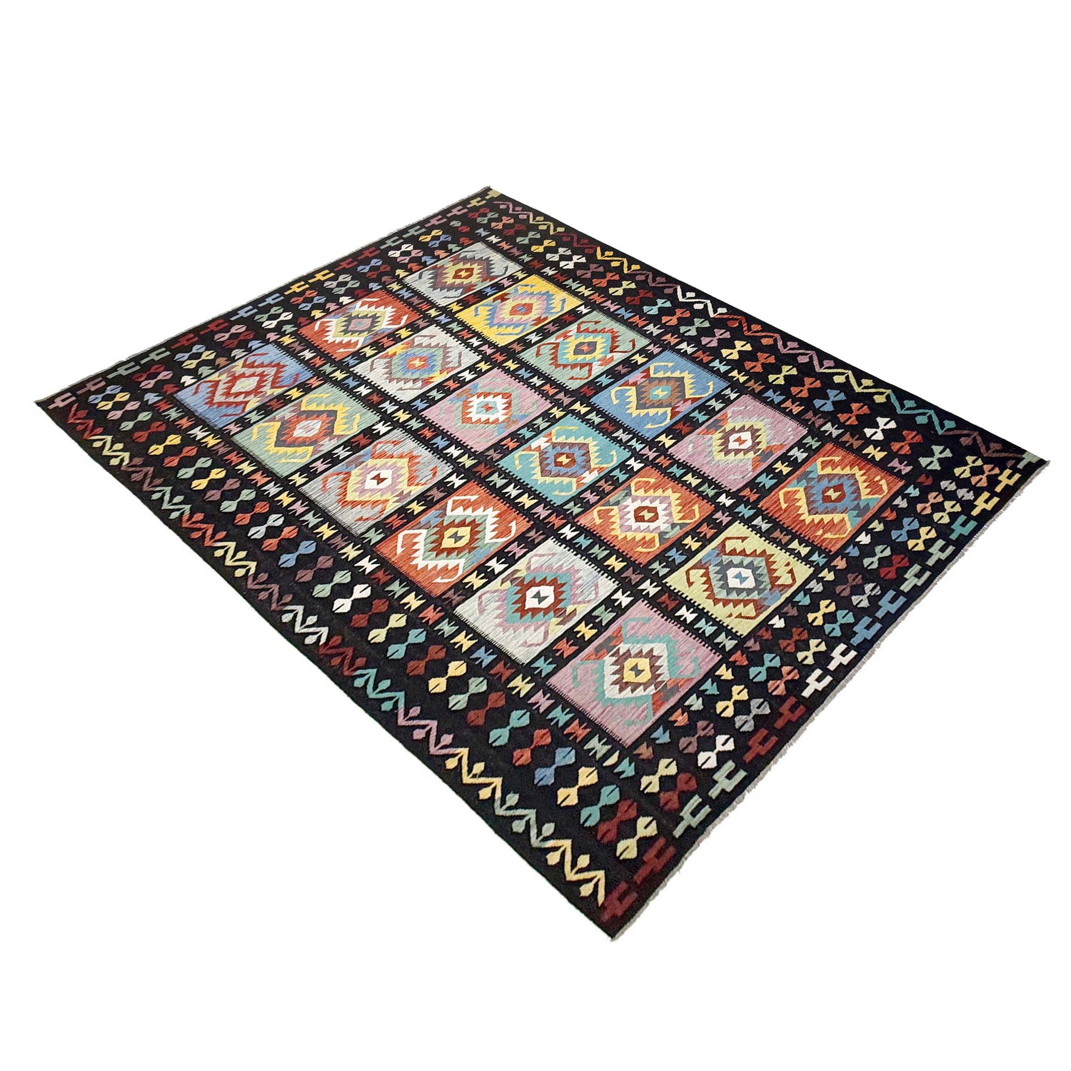 Handmade Multi Kilim Geometric 10x13 ft