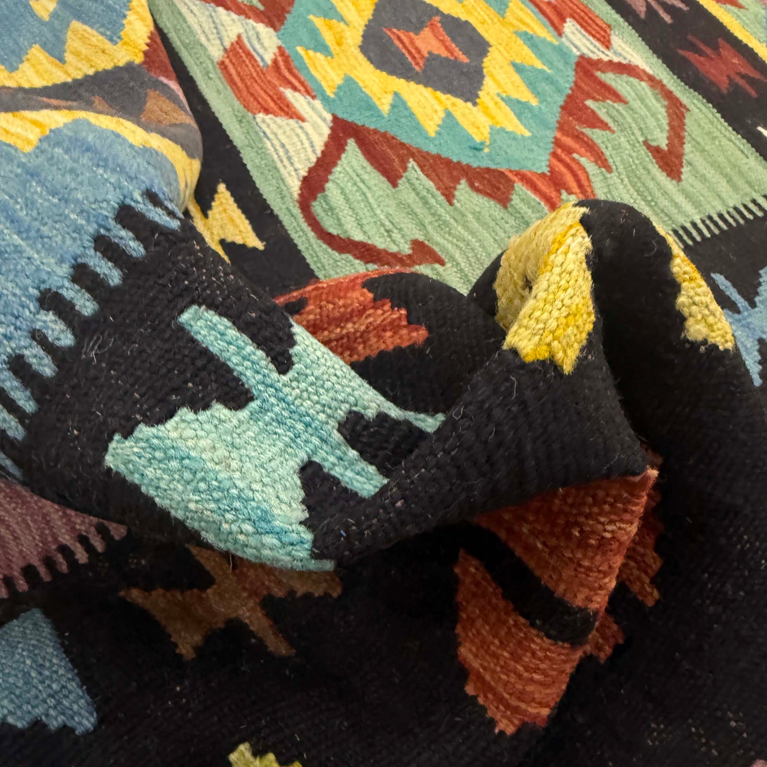 Handmade Multi Kilim Geometric 10x13 ft