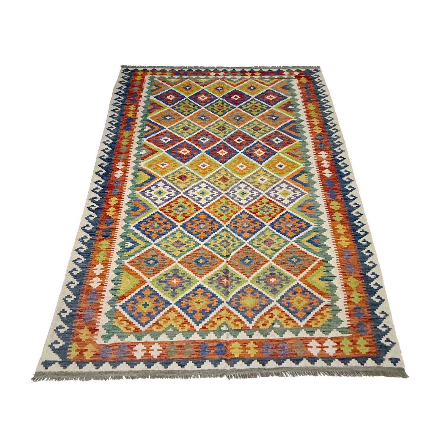 Handmade Multi Kilim Geometric 7x10 ft