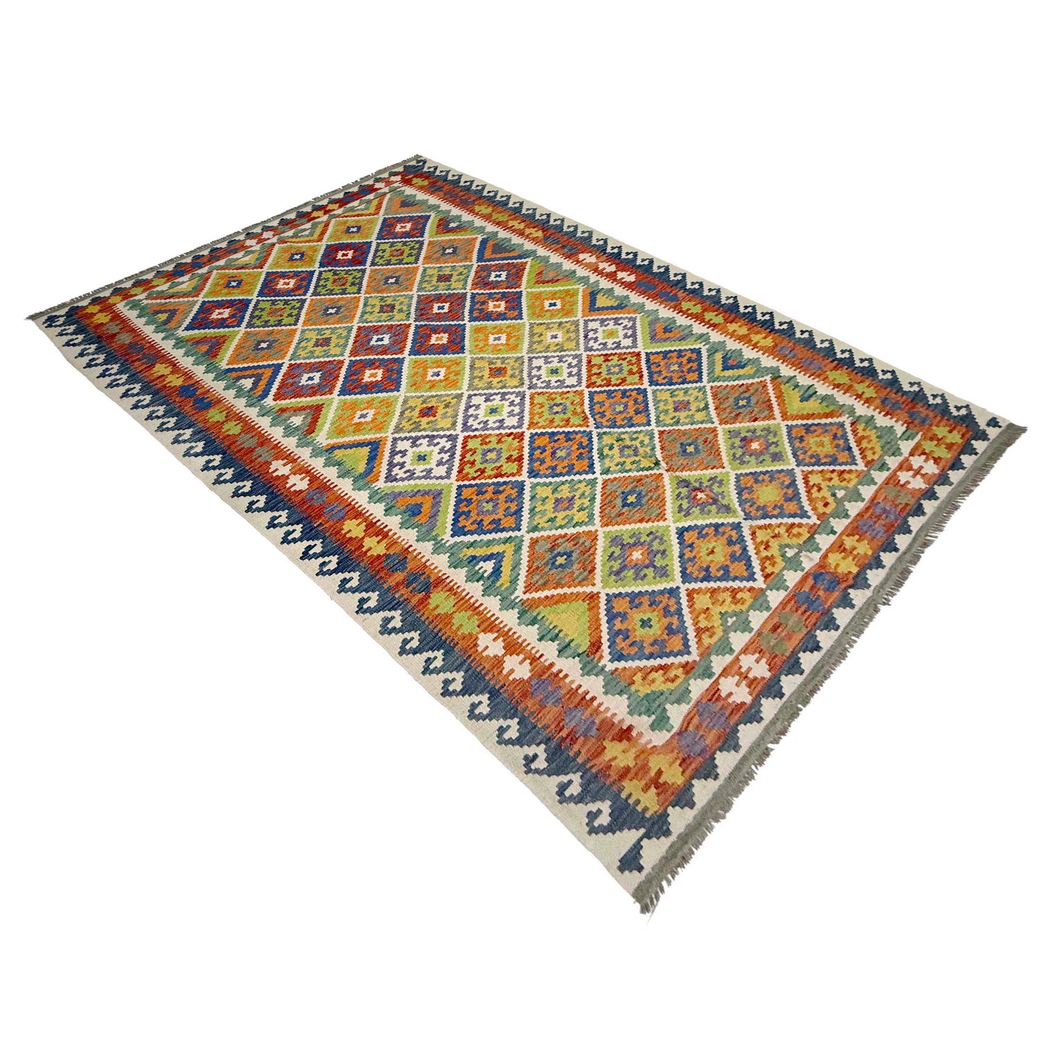 Handmade Multi Kilim Geometric 7x10 ft