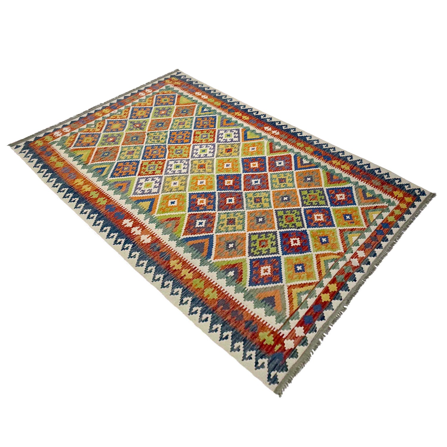 Handmade Multi Kilim Geometric 7x10 ft