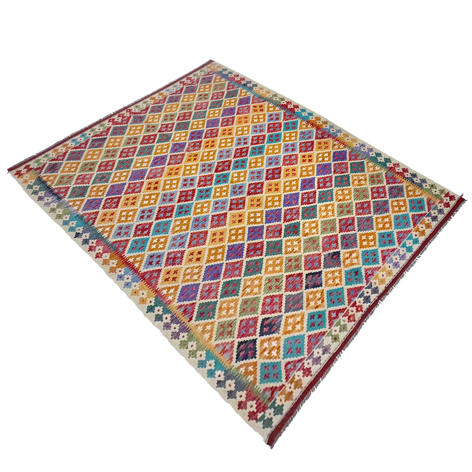 Handmade Multi Kilim Geometric 7x10 ft