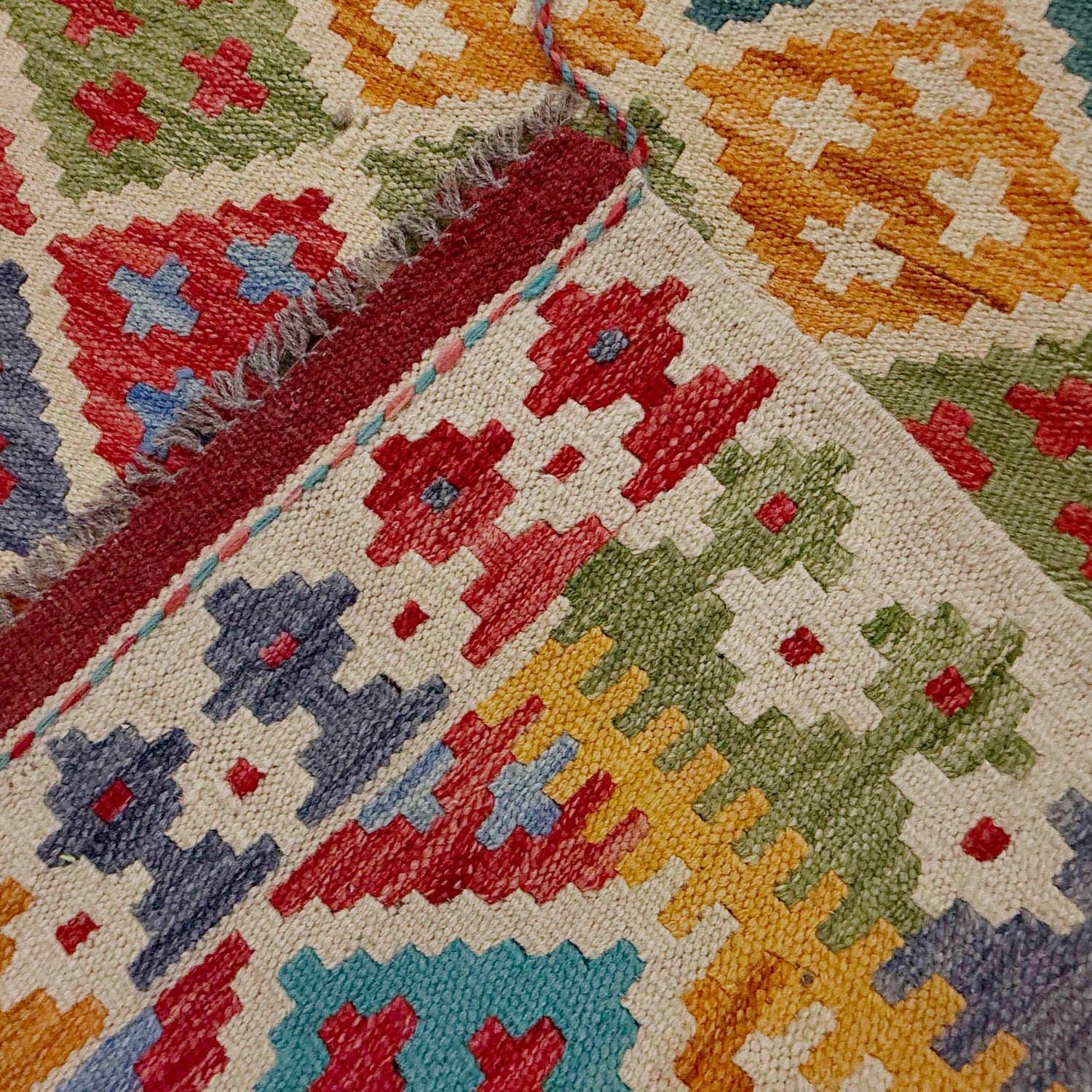 Handmade Multi Kilim Geometric 7x10 ft