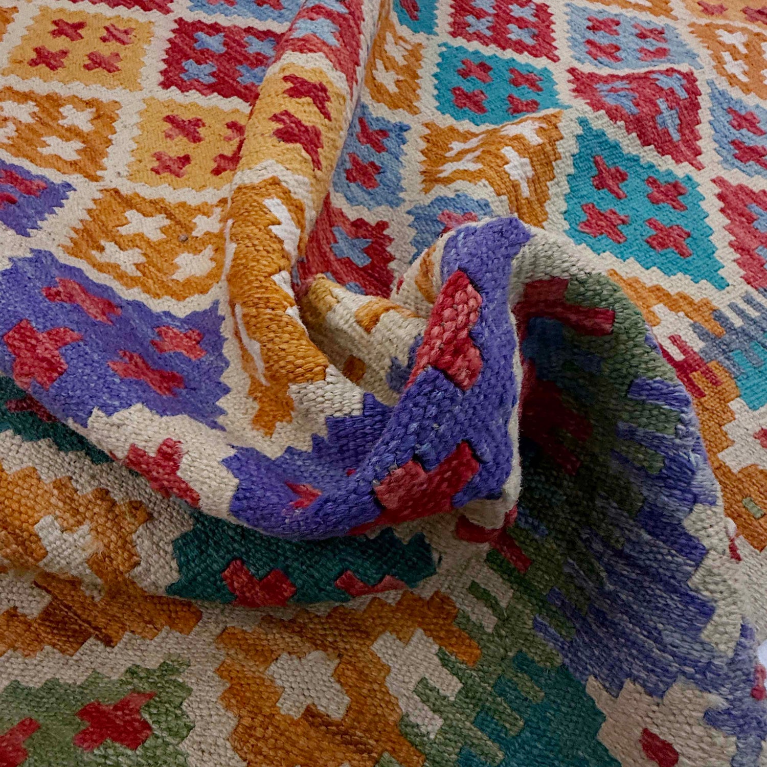 Handmade Multi Kilim Geometric 7x10 ft