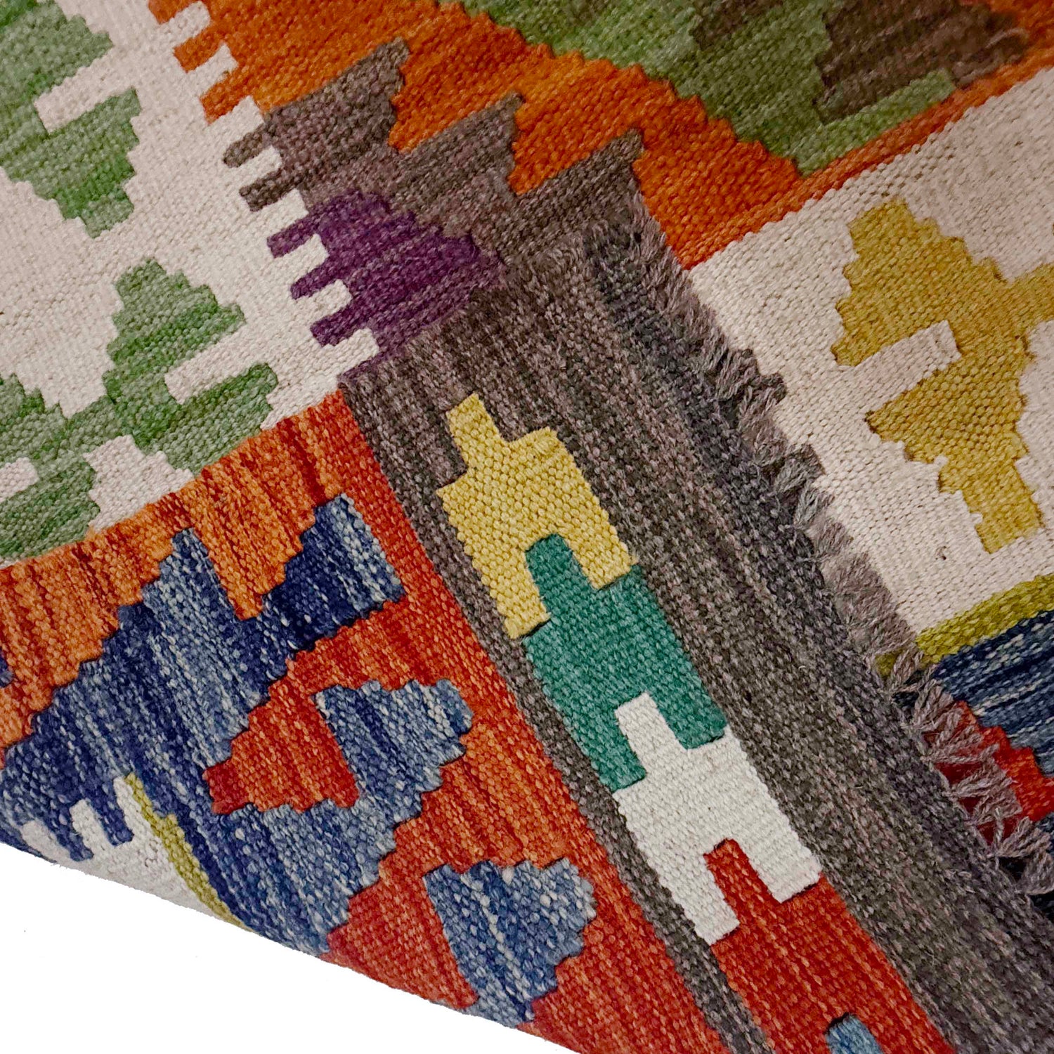 Handmade Multi Kilim Geometric 7x10 ft