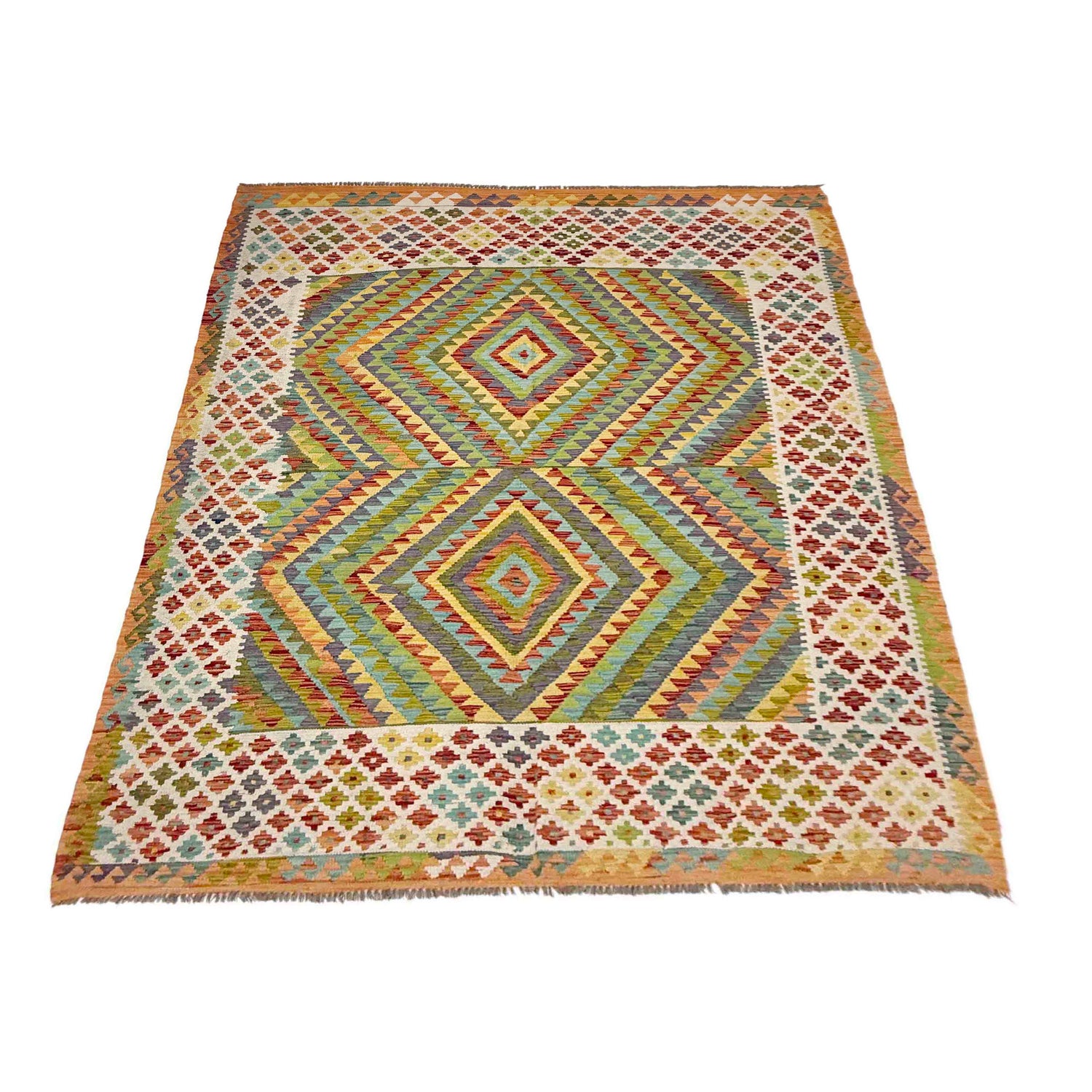 Handmade Multi Kilim Geometric 7x10 ft