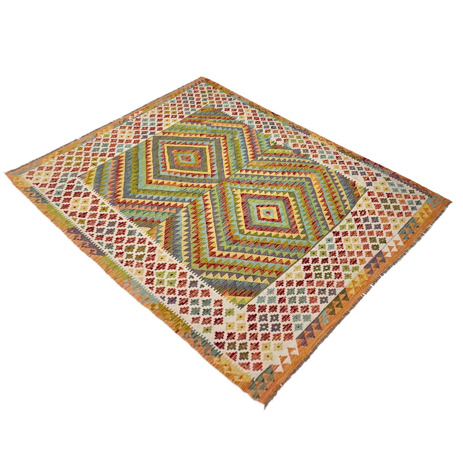 Handmade Multi Kilim Geometric 7x10 ft