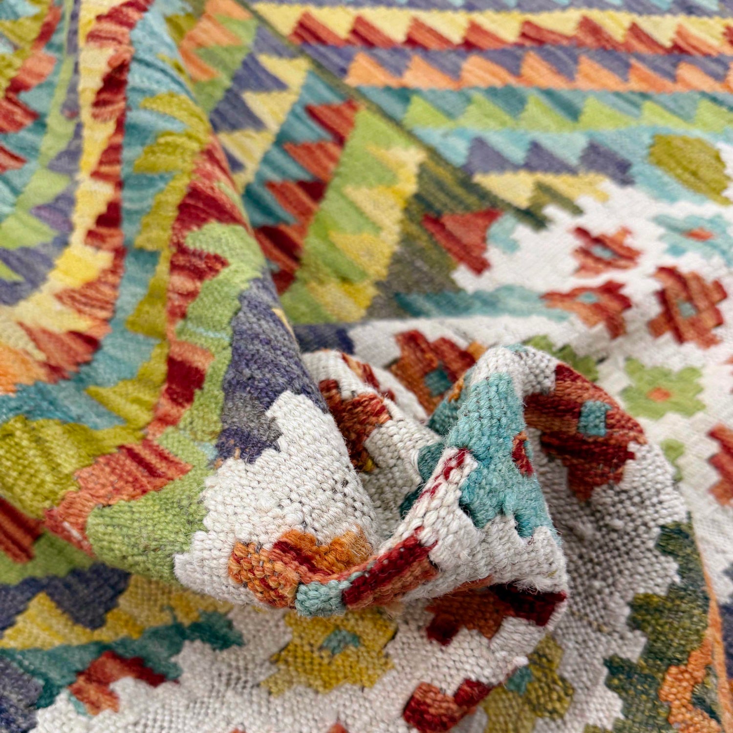 Handmade Multi Kilim Geometric 7x10 ft