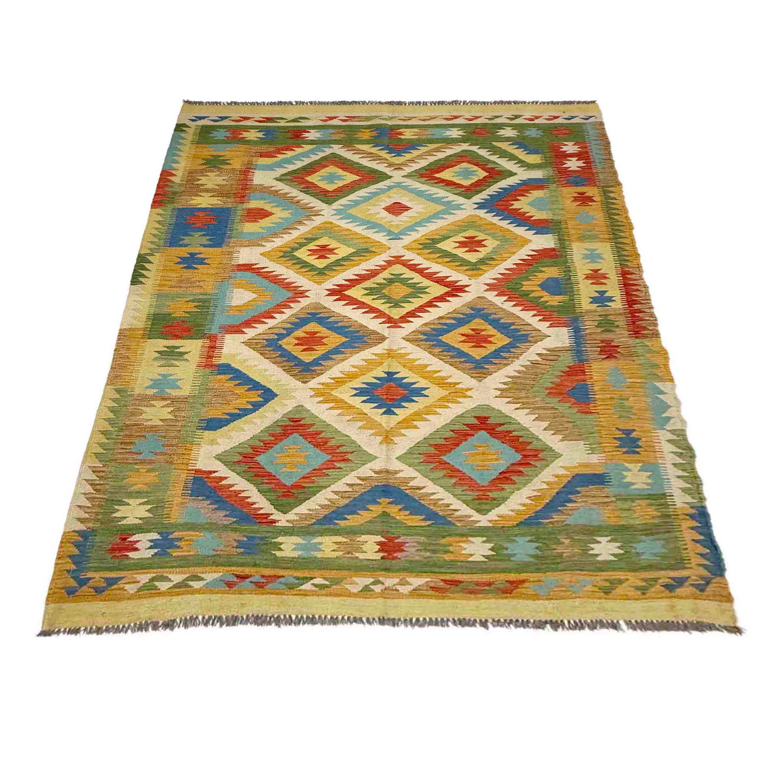 Handmade Multi Kilim Geometric 5x8 ft