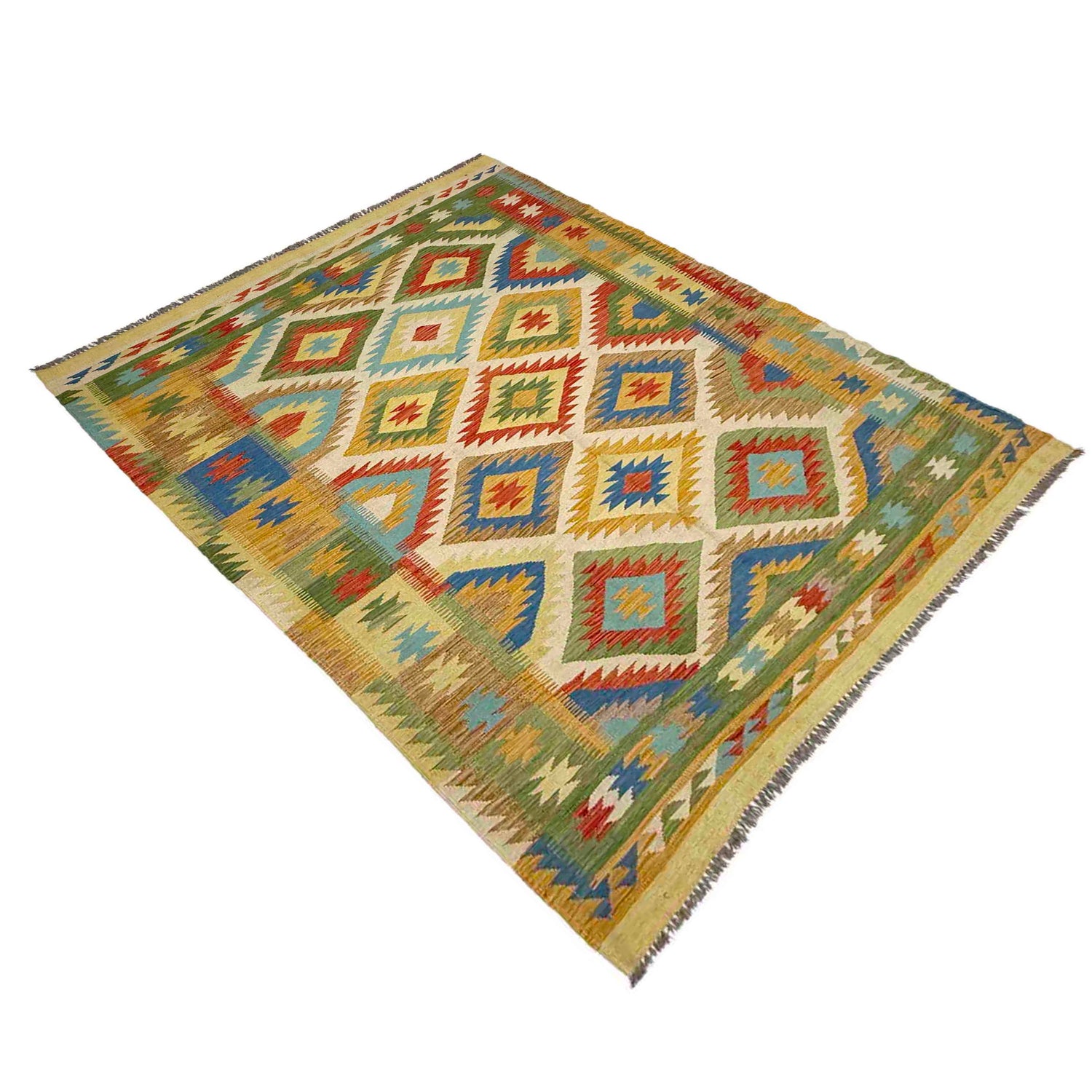 Handmade Multi Kilim Geometric 5x8 ft