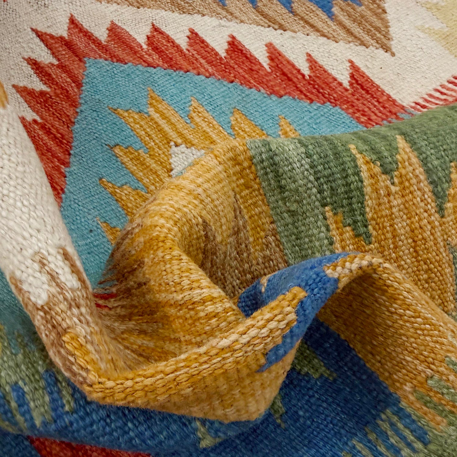 Handmade Multi Kilim Geometric 5x8 ft