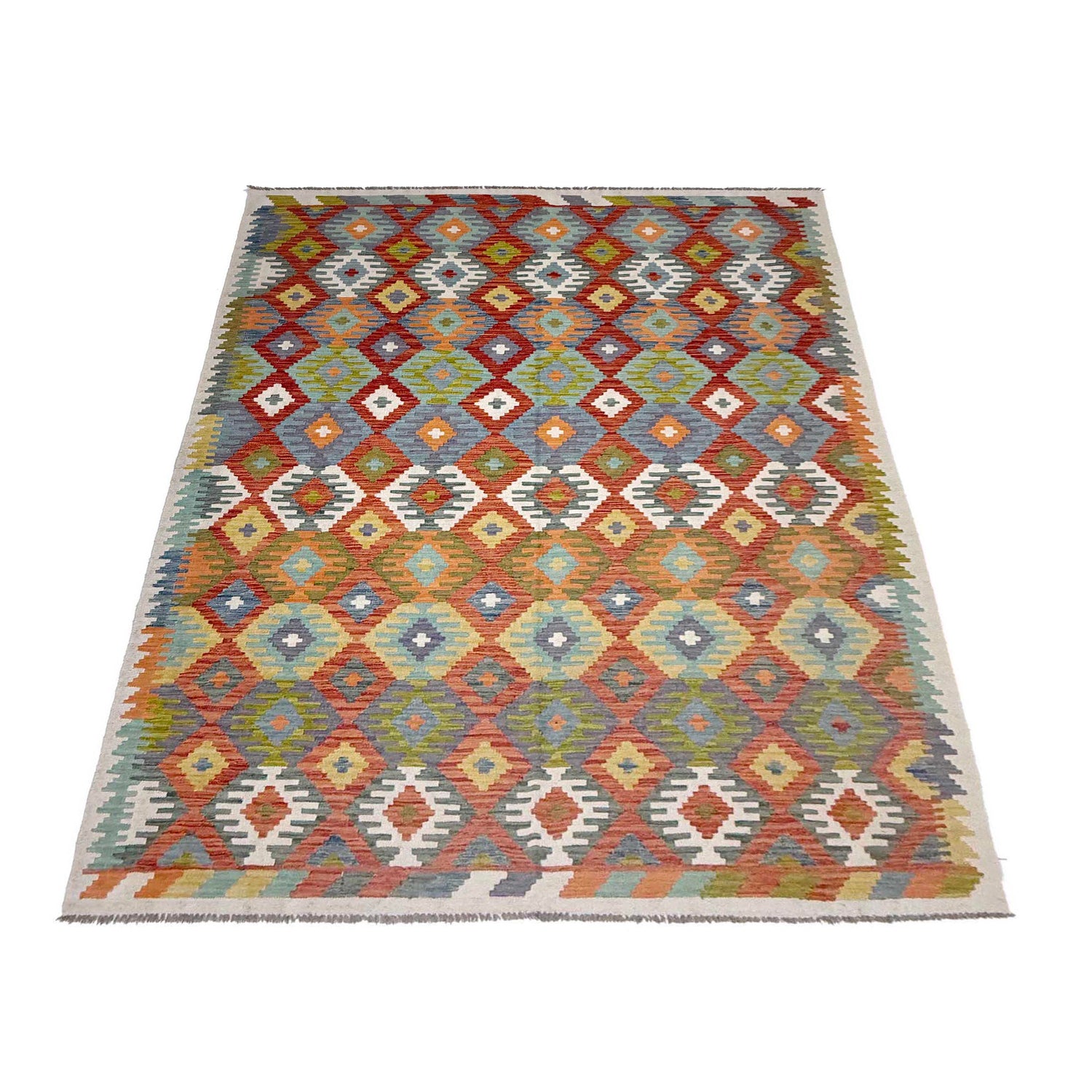 Handmade Multi Kilim Geometric 7x10 ft