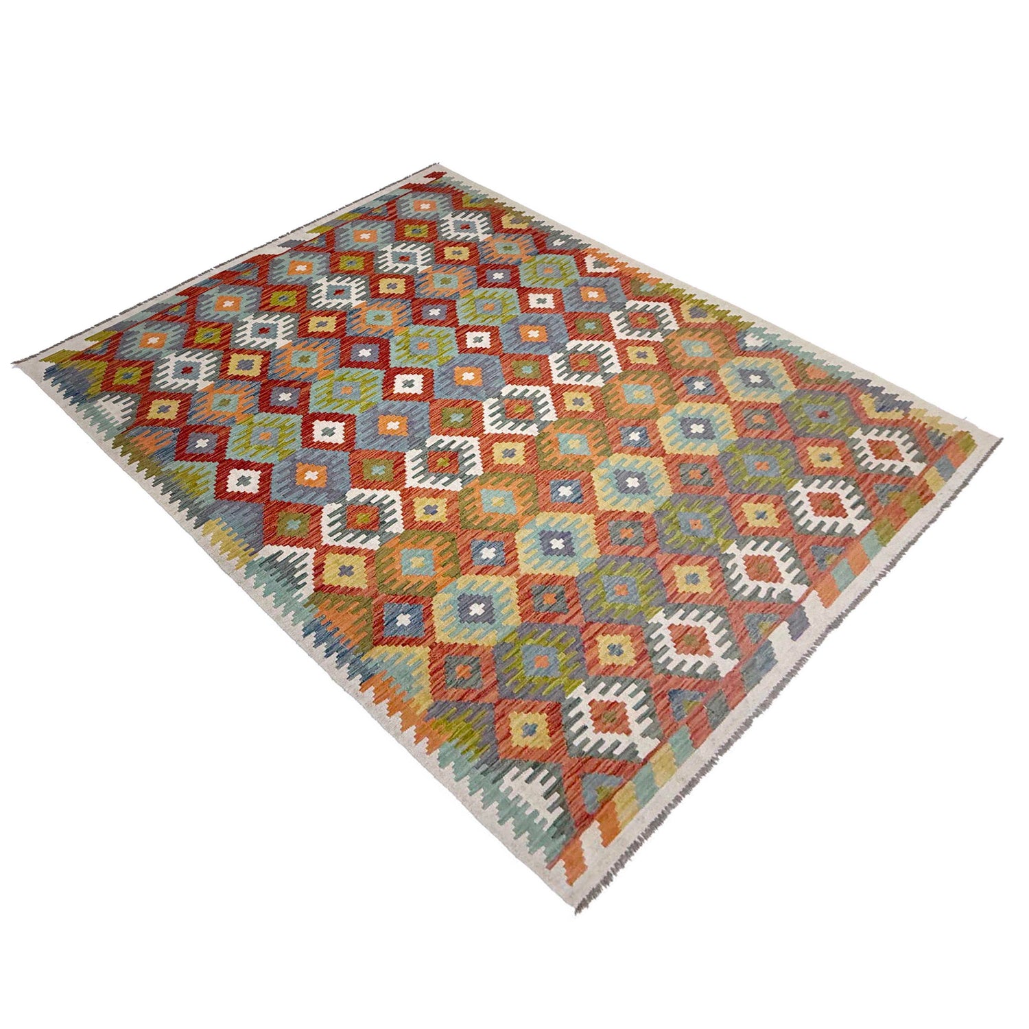 Handmade Multi Kilim Geometric 7x10 ft