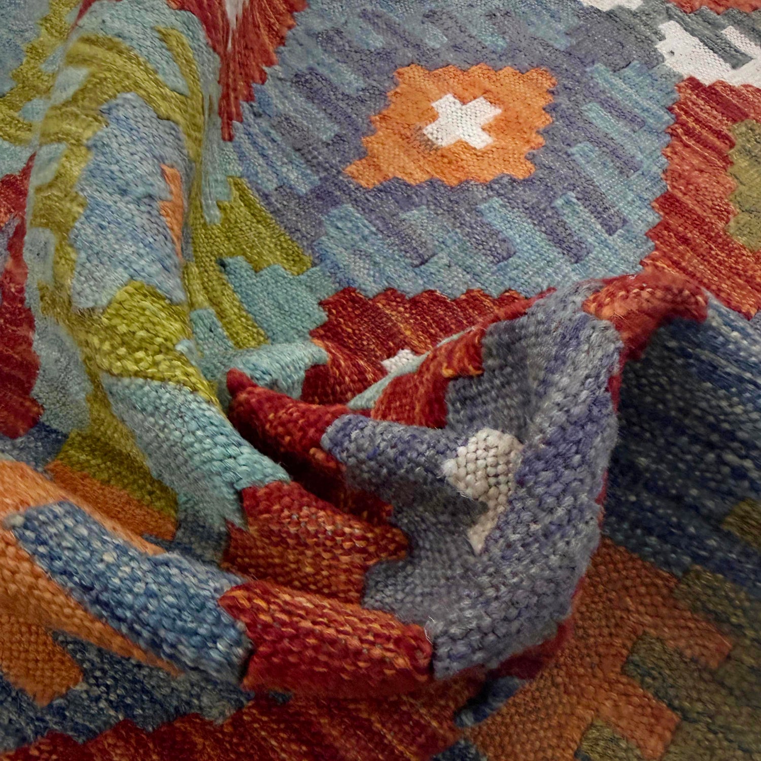 Handmade Multi Kilim Geometric 7x10 ft