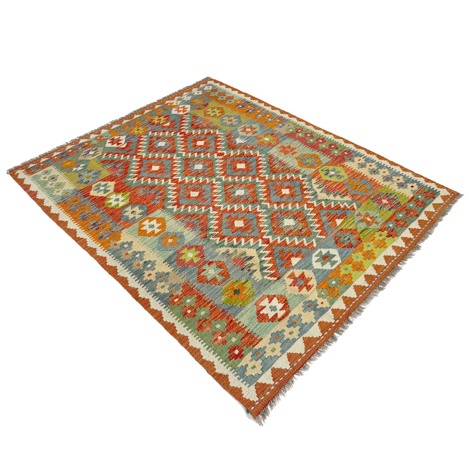 Handmade Multi Kilim Geometric 4x7 ft