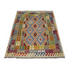 Hand-Knotted Multi Geometric Vegetable Kilim Area Rug – 150 x 195 cm | SKU: G38885