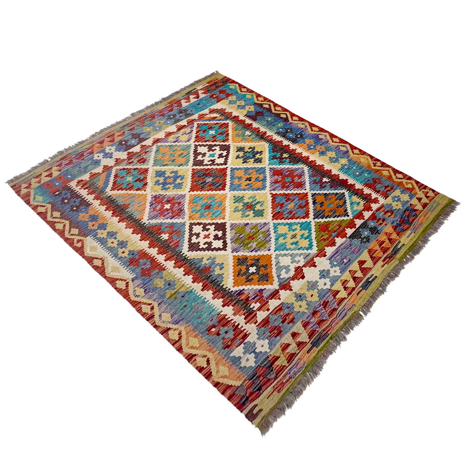 Handmade Multi Kilim Geometric 4x7 ft