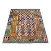 Hand-Knotted Multi Geometric Vegetable Kilim Area Rug – 148 x 202 cm | SKU: G38892