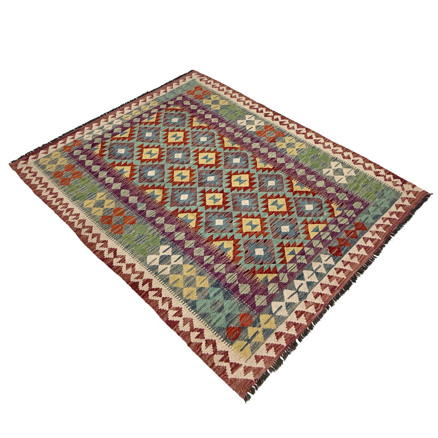 Handmade Multi Kilim Geometric 4x7 ft