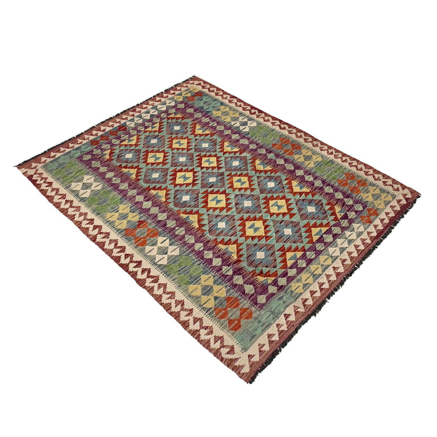 Handmade Multi Kilim Geometric 4x7 ft