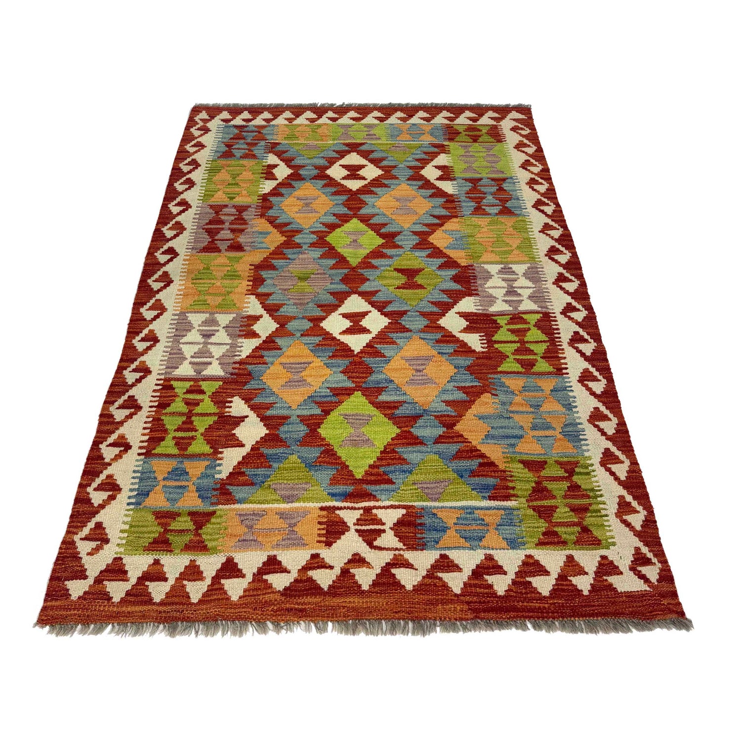 Handmade Multi Kilim Geometric 3x5 ft