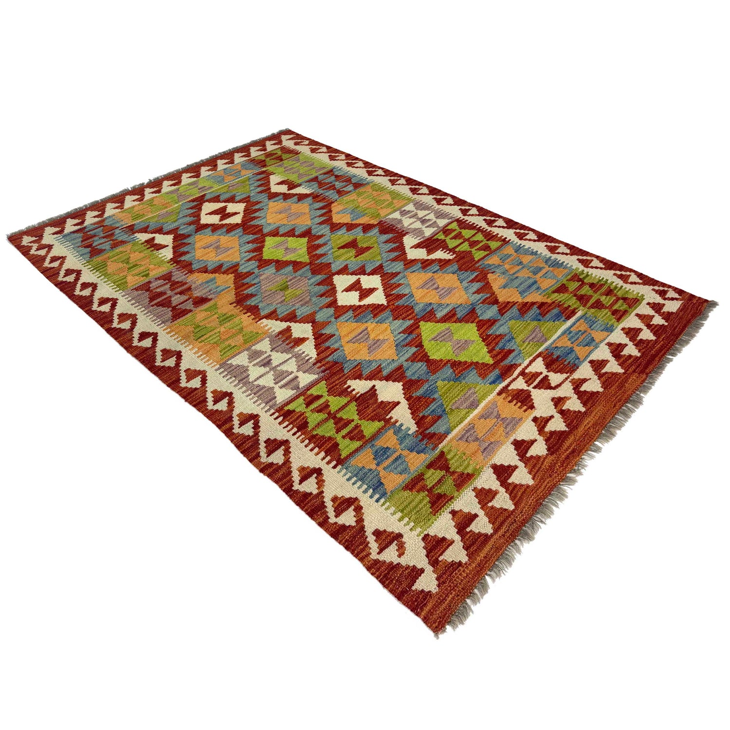 Handmade Multi Kilim Geometric 3x5 ft