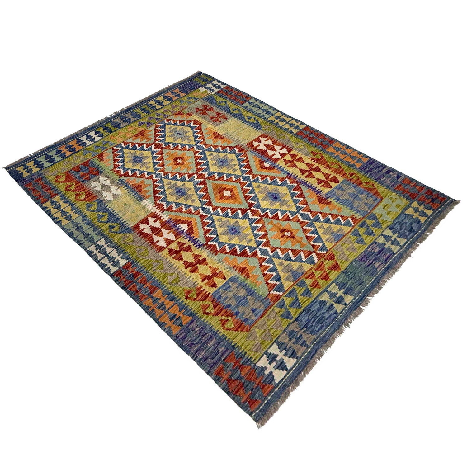 Handmade Multi Kilim Geometric 4x7 ft