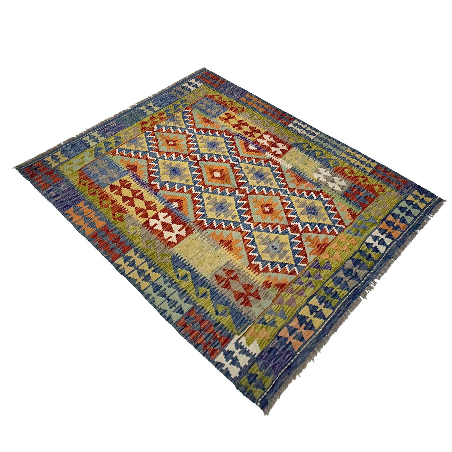 Handmade Multi Kilim Geometric 4x7 ft